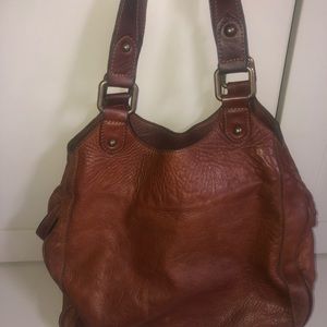 All- leather satchel style handbag